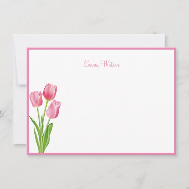 Tarjeta de nota personalizado-Tulips (Anverso)