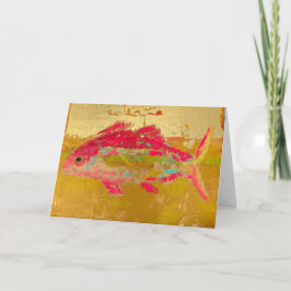 Tarjeta de nota pez dorado