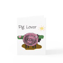 Tarjeta de nota Pig Lover