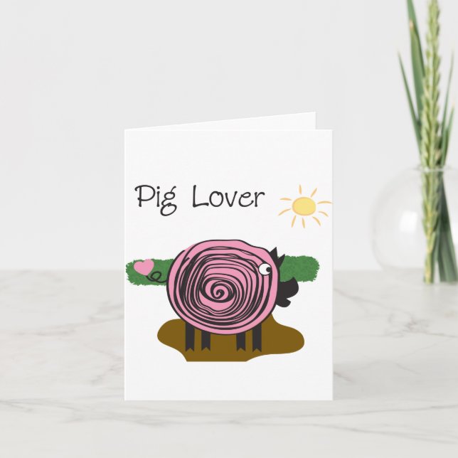 Tarjeta de nota Pig Lover (Anverso)