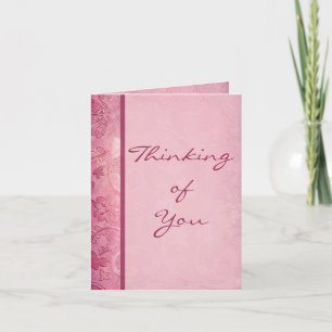 Tarjeta de nota Pink Floral Paisley