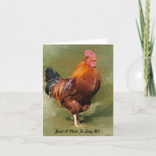 Tarjeta de nota pintada aceite del pollo