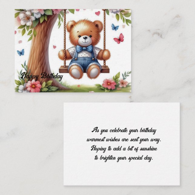 Tarjeta de nota plana (Anverso / Reverso)