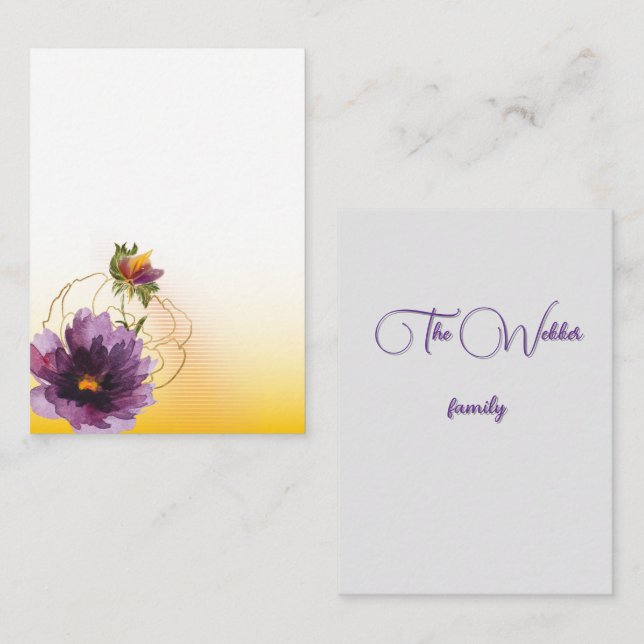 Tarjeta de nota plana (Anverso / Reverso)