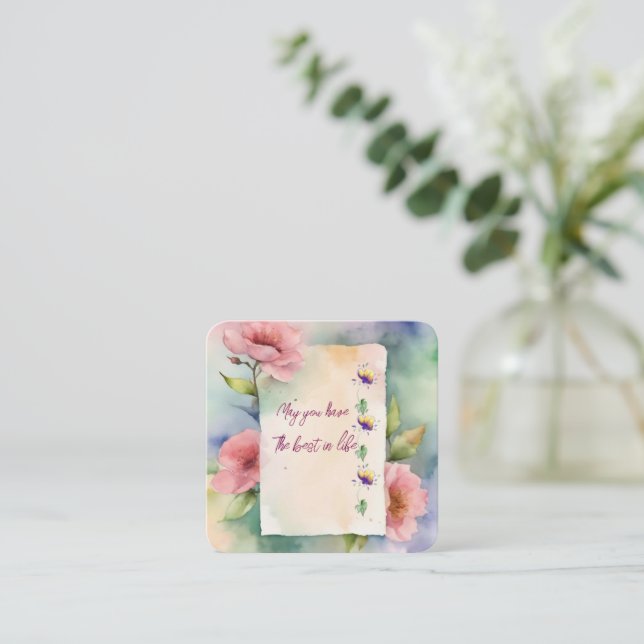 Tarjeta de nota plana (Anverso de pie)