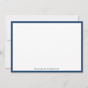 Tarjeta de nota plana Aegean Blue Elegant Moderant
