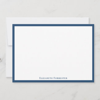 Tarjeta de nota plana Aegean Blue Elegant Moderant