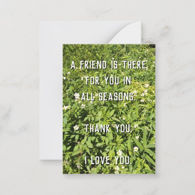 Tarjeta de nota plana Amigo para todas las estacio (Anverso)