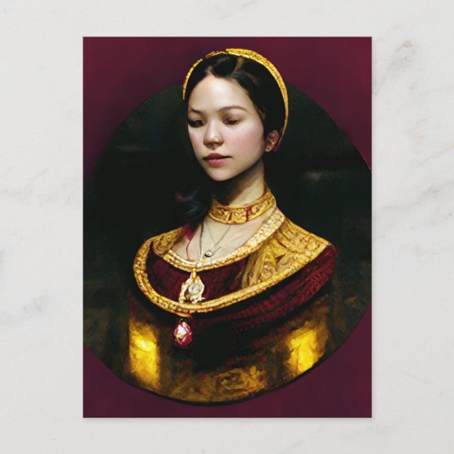 Tarjeta de nota plana Anne Boleyn (Anverso)