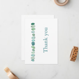 Tarjeta de nota plana Aqua Sea Glass