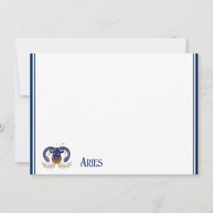 Tarjeta de nota plana Aries