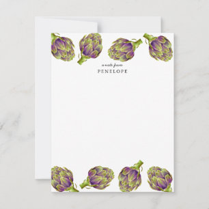 Tarjeta de nota plana Artichoke