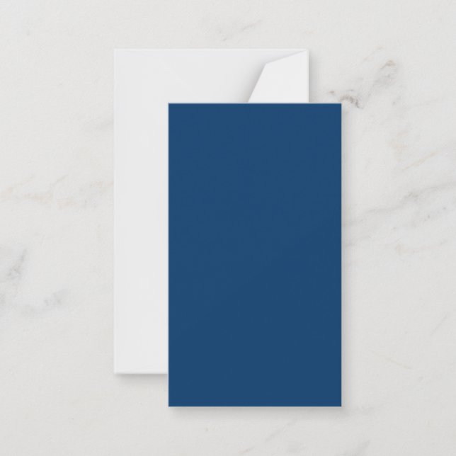 Tarjeta de nota plana azul medianoche - Personaliz (Anverso)