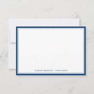 Tarjeta de nota plana azul Midnight