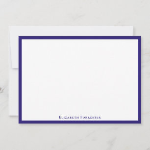 Tarjeta de nota plana Berry Blue Elegant Moderno