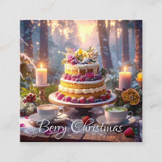 Tarjeta de nota plana BERRY NAVIDADES (Anverso)