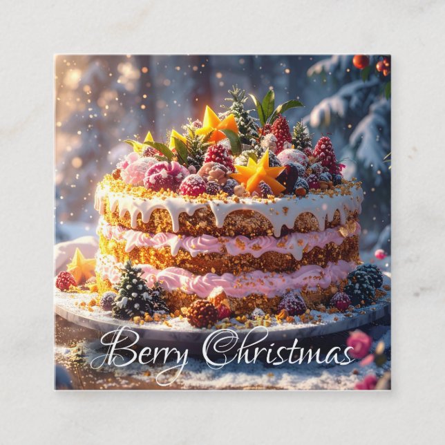 Tarjeta de nota plana BERRY NAVIDADES (Anverso)