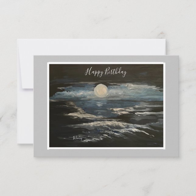 Tarjeta de nota plana Blue Moon (Anverso)