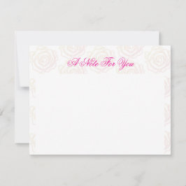 Tarjeta de nota plana 'Bold Rosa'