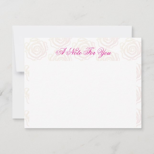 Tarjeta de nota plana 'Bold Rosa' (Anverso)