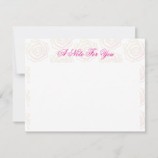 Tarjeta de nota plana 'Bold Rosa'