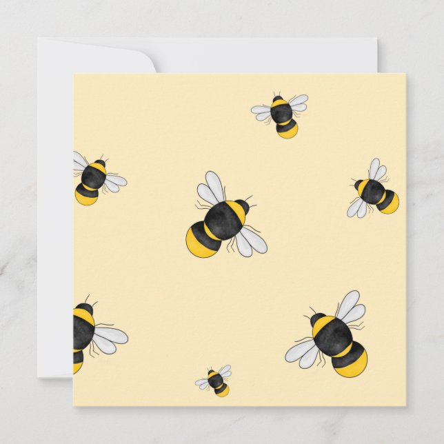 Tarjeta de nota plana Bumble Bee (Anverso)