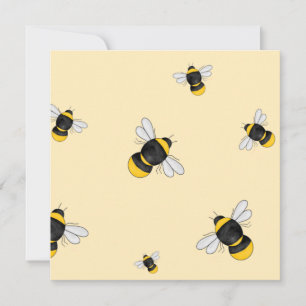 Tarjeta de nota plana Bumble Bee
