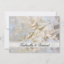Tarjeta de nota plana con Boda floral blanco
