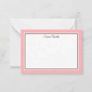 Tarjeta de nota plana con nombre personalizado