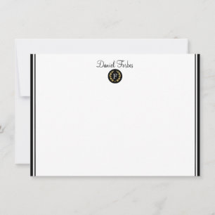Tarjeta de nota plana con nombre personalizado