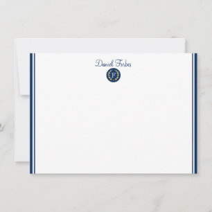 Tarjeta de nota plana con nombre personalizado