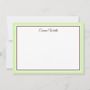 Tarjeta de nota plana con nombre personalizado