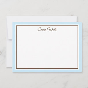 Tarjeta de nota plana con nombre personalizado