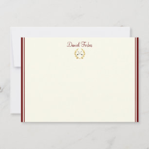 Tarjeta de nota plana con nombre personalizado