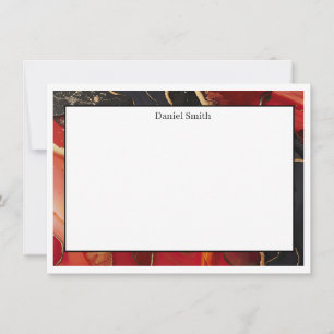 Tarjeta de nota plana con nombre personalizado