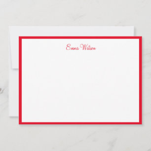 Tarjeta de nota plana con nombre personalizado