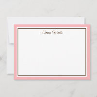 Tarjeta de nota plana con nombre personalizado
