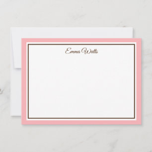 Tarjeta de nota plana con nombre personalizado
