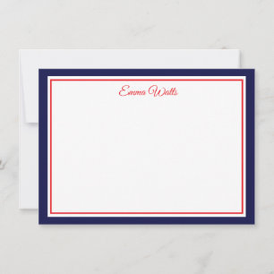 Tarjeta de nota plana con nombre personalizado