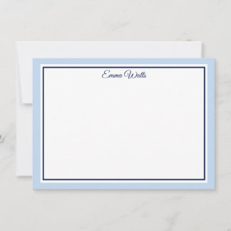 Tarjeta de nota plana con nombre personalizado