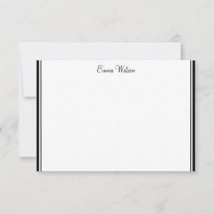 Tarjeta de nota plana con nombre personalizado
