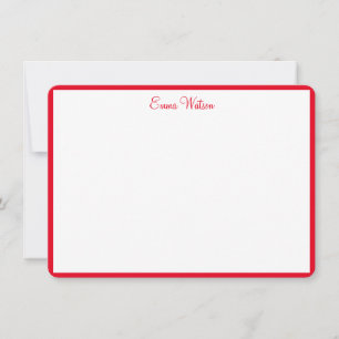 Tarjeta de nota plana con nombre personalizado
