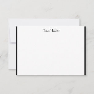 Tarjeta de nota plana con nombre personalizado