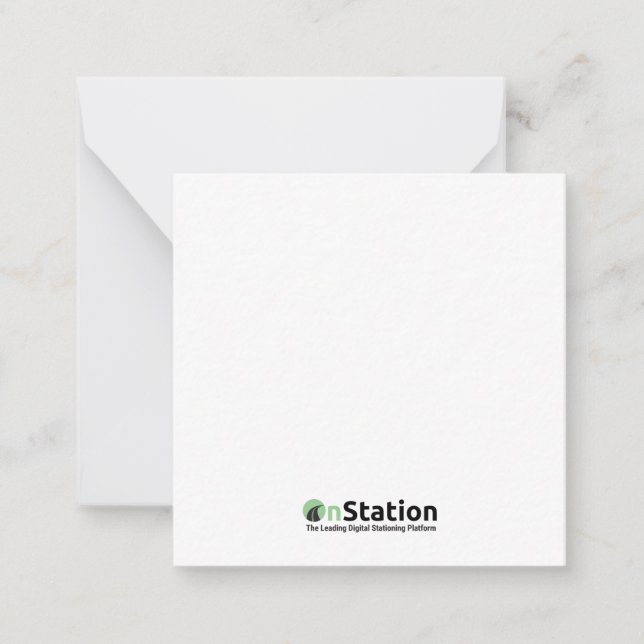 Tarjeta de nota plana de 2,5" x 2,5" (Anverso)