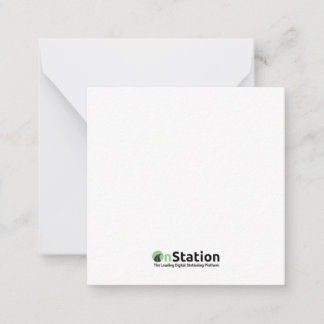 Tarjeta de nota plana de 2,5" x 2,5"