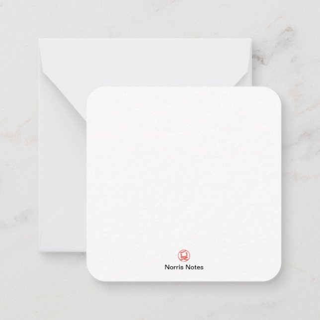 Tarjeta de nota plana de 2,5" x 2,5" (Reverso)