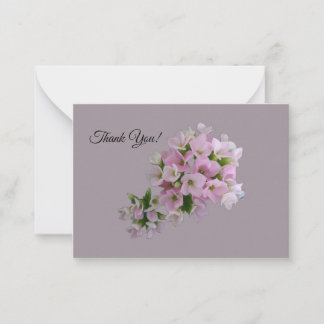 Tarjeta de nota plana de agradecimiento