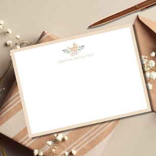 Tarjeta de nota plana de agradecimiento de Baby Sh