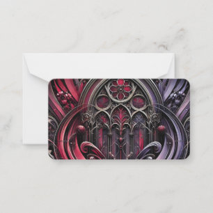 Tarjeta de nota plana de arco gótico