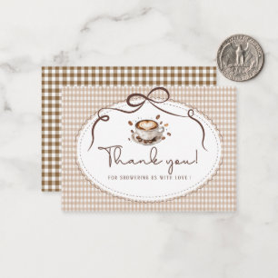Tarjeta de nota plana de bebé con aquarela elegant